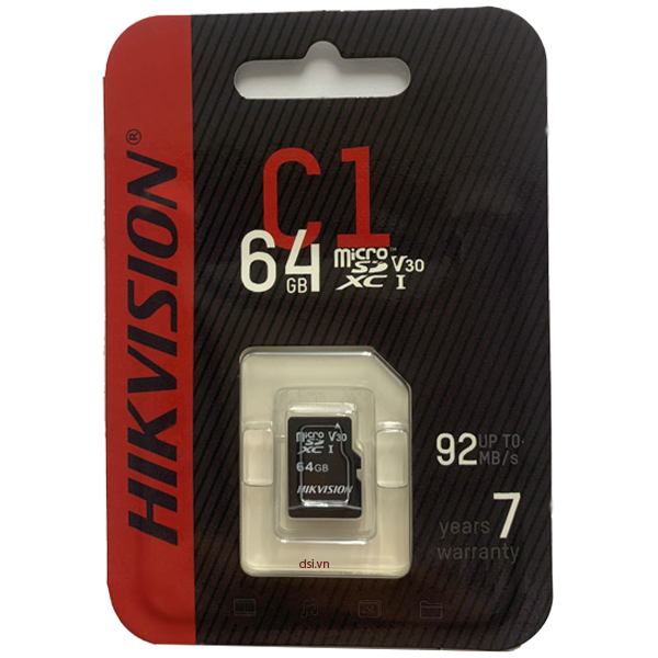 Combo 10 thẻ nhớ 64GB Hikvision HS-TF-C1  Hàng chính hãng