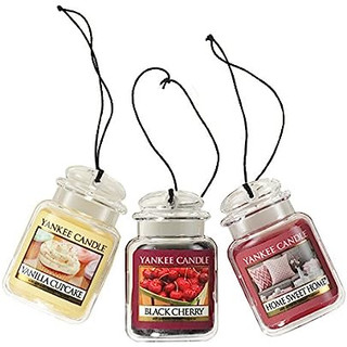 Bộ 3 hủ sáp thơm dạng treo Yankee Candle Car Jar Ultimate Variety Pack Home Sweet Home/Fall/Holiday (Mỹ)