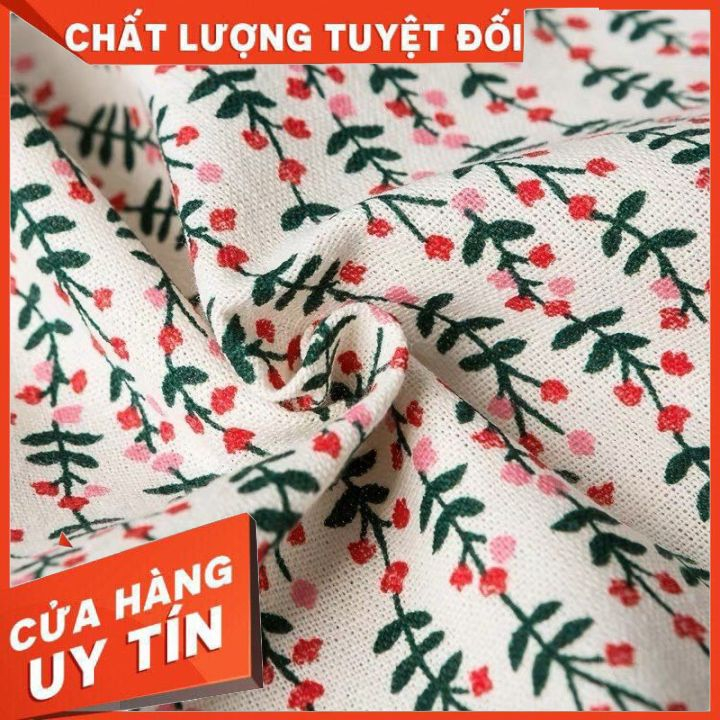 Rèm Khoen lỗ vải bố mộc- vải Canvas rèm vintage trang trí cửa sổ không cần khoan tường hoa văn Y858SA