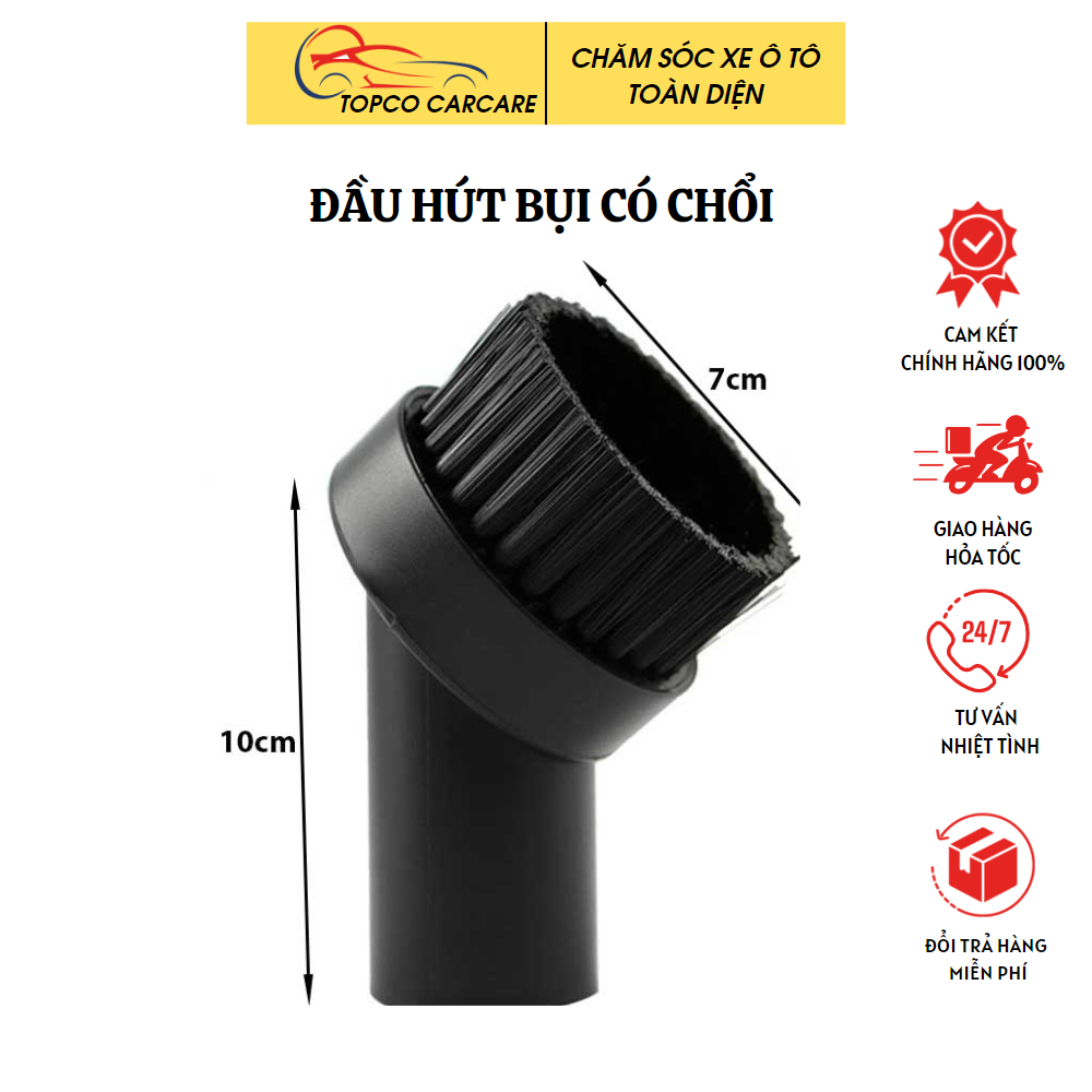 Đầu hút bụi dẹt và đầu hút bụi tròn có chổi, dành cho máy hút bụi