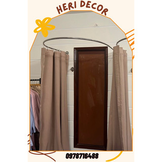 combo khung thử đồ và rèm cao cấp tặng khoen rèm