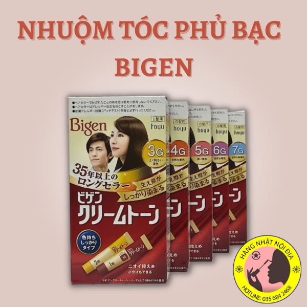 Nhuộm tóc phủ bạc Bigen Nhật Bản đủ màu 3G, 4G, 5G, 6G,7G