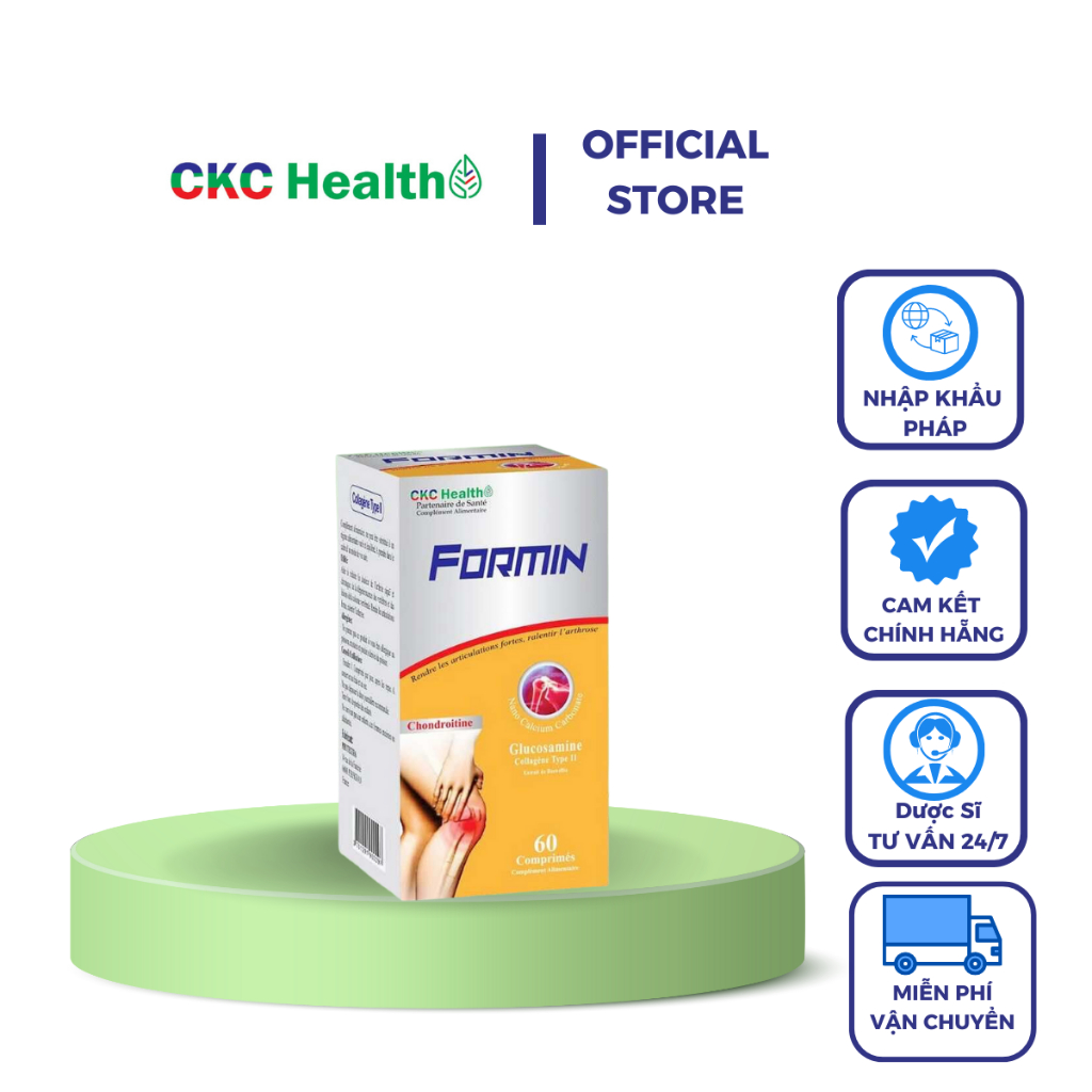 Viên uống FORMIN CKC Health Collagen Type II - Hộp 60 viên