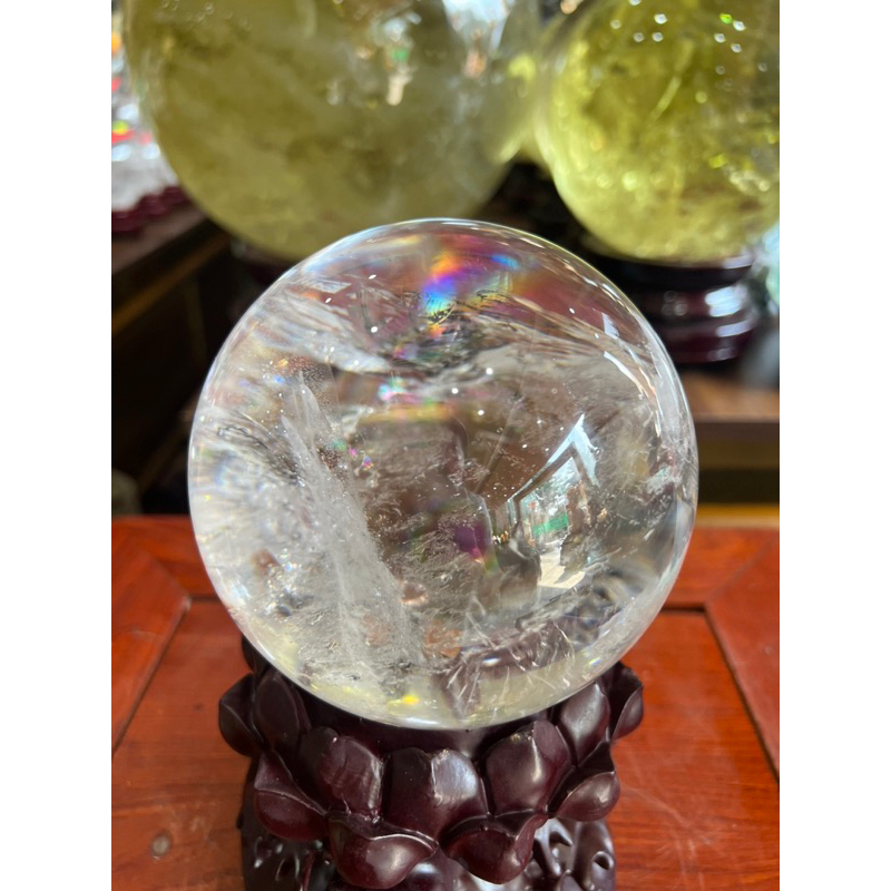 Quả cầu phong thủy đá thach anh trắng hàng thiên nhiên siêu VIP