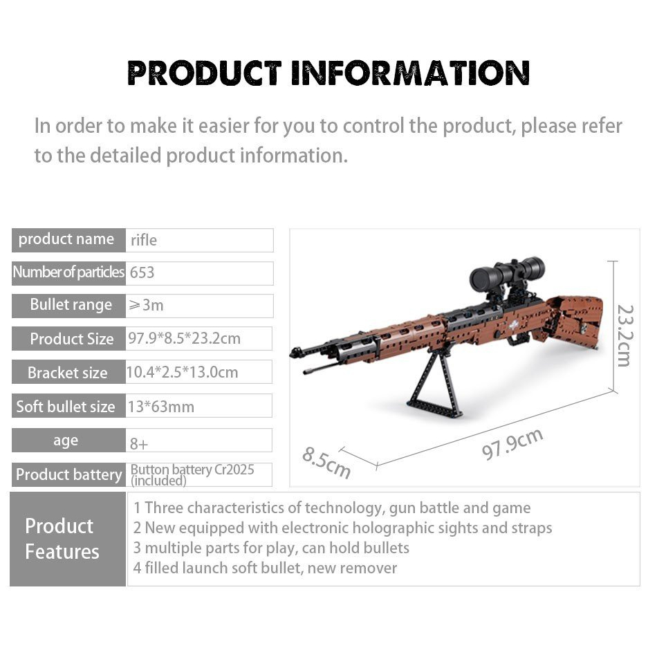Mô hình lắp ráp Súng Karabiner K98 Cada 61010