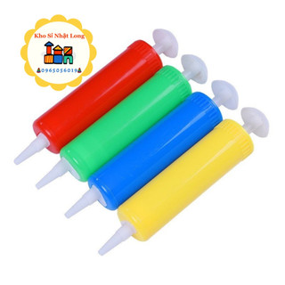 Dụng cụ bơm bong bóng, phao chơi cát mini cầm tay màu sắc ngẫu nhiên