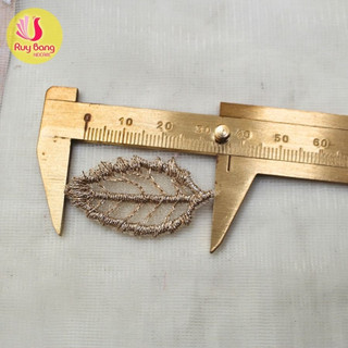 Lá ren thêu viền bô đê, lá vải đính váy áo, nguyên liệu may mặc, phụ liệu handmade