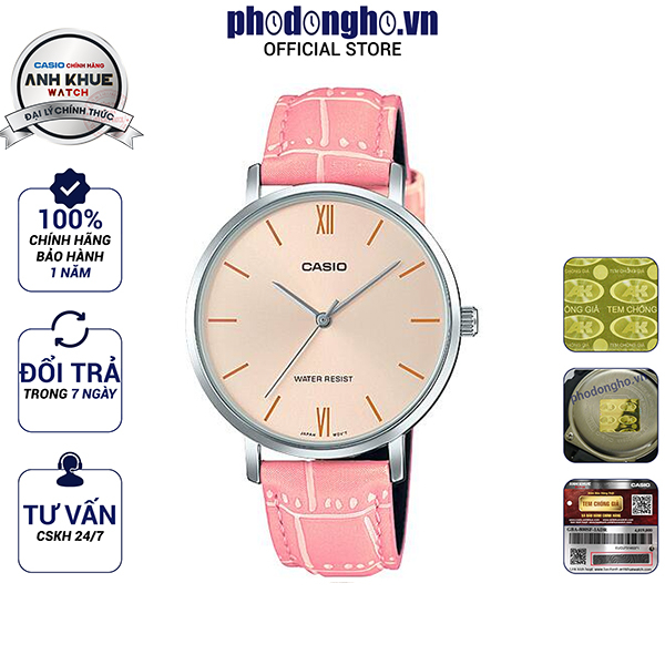 Đồng hồ nữ dây da Casio Anh Khuê LTP-VT01L-4BUDF