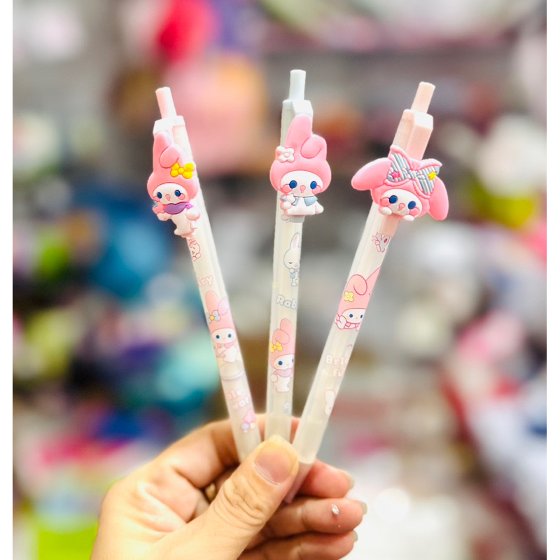 Bút Chì Bấm Ngòi 0.5mm Mẫu Gấu Dâu LOTSO, Cánh Cụt, Thú Sarino, Teddy Siêu Cute