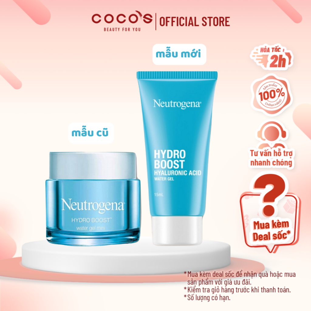 [TRIAL SIZE] Kem Dưỡng Ẩm Cấp Nước Cho Da Dầu Neutrogena Hydro Boost Water Gel Mini 15g