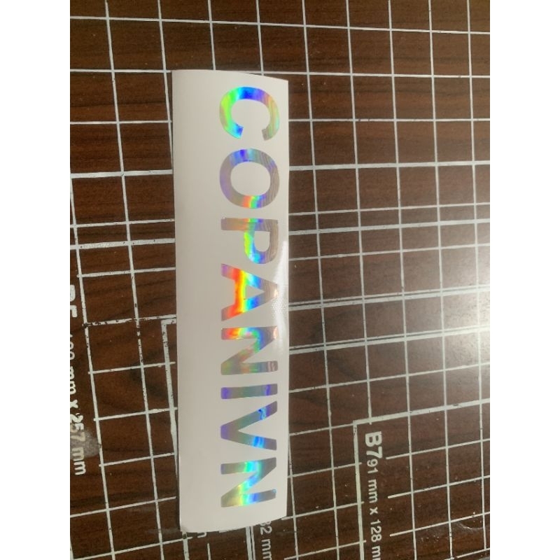 Decal chữ decal 7 màu hologram sticker dán lightstick cắt tên thần tượng theo yêu cầu