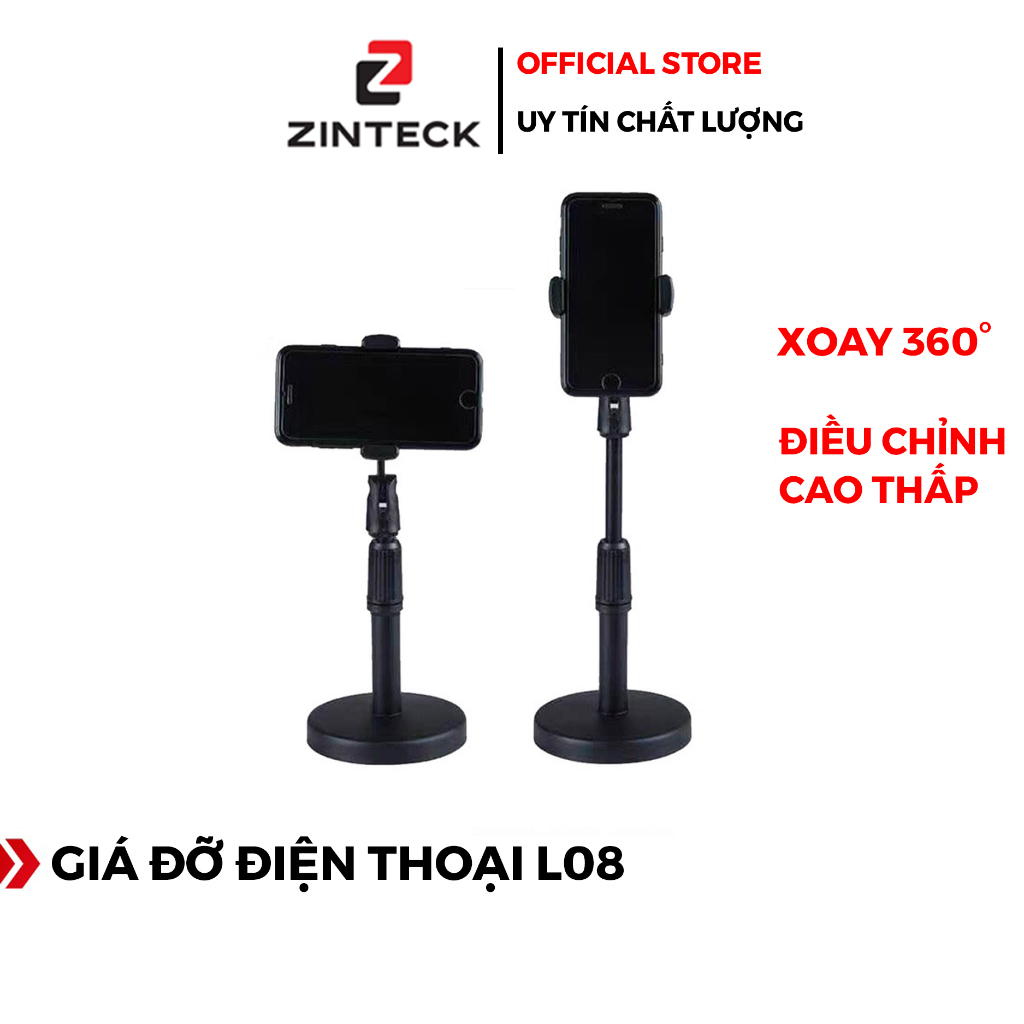 Giá Đỡ Kẹp Điện Thoại Microphone Stands L08 Đế Tròn Để Bàn - Chính Hãng HD DESIGN