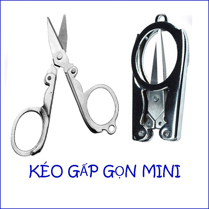 Kéo gấp gọn mini tiện lợi bỏ túi , kéo cắt tỉa lông mũi mini có thể gấp gọn tiện lợi