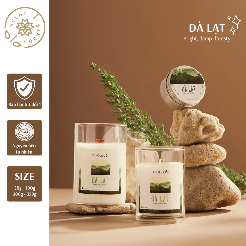 Nến Thơm Tinh Dầu Thiên Nhiên Candle Cup/Agaya | Mùi ĐÀ LẠT