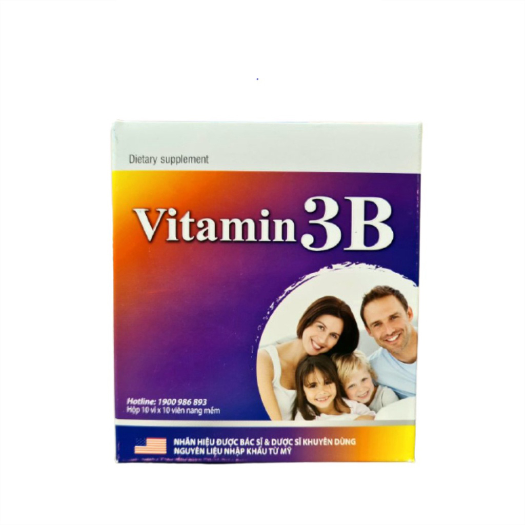 Viên uống vitamin 3B giúp bổ sung vitamin B1, B6 và B12 cho cơ thể hộp 100 viên ngochuyenpharma