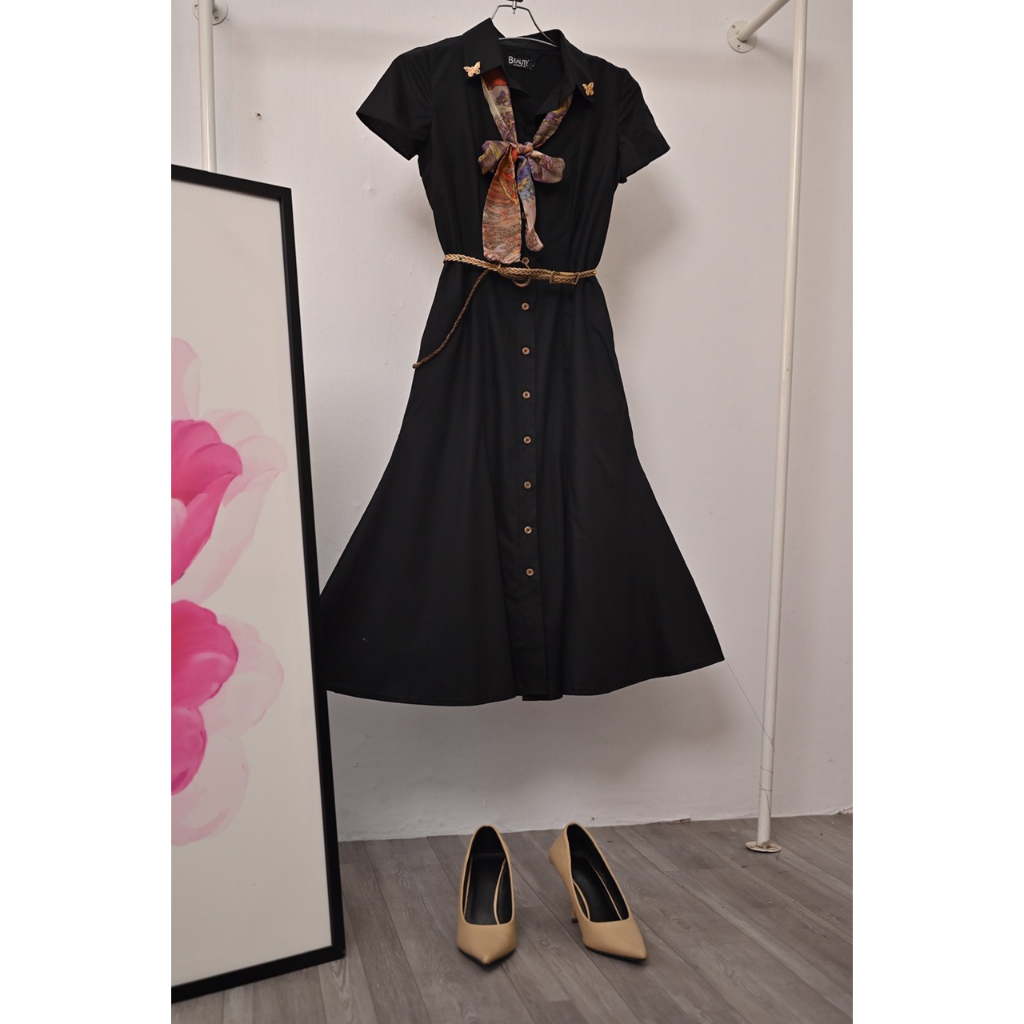 Váy thiết kê cao cấp sơ mi đuôi cá by Nguyên Ha