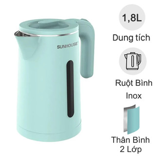 Ấm siêu tốc sunhouse 1,8 lít shd1351/shd1353 1500w , ấm đun siêu tốc sunhouse , bình siêu tốc