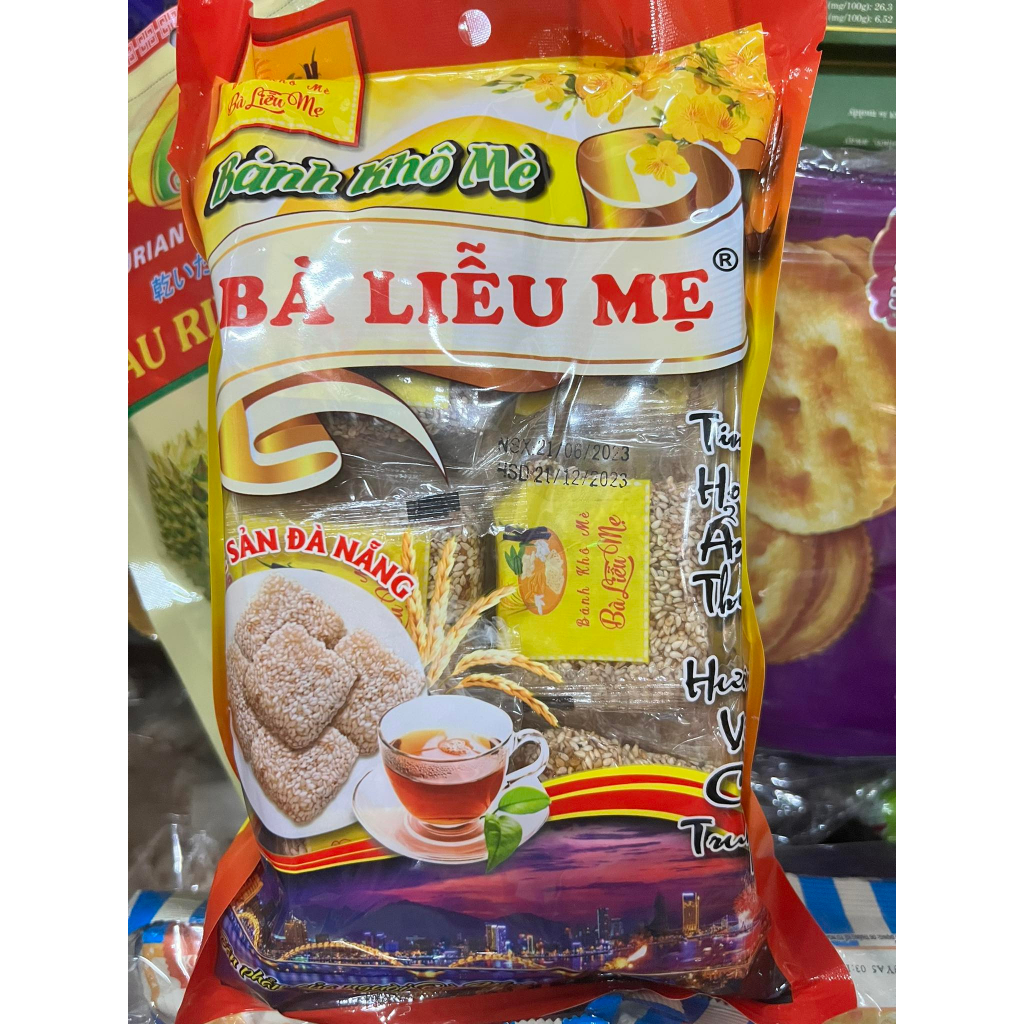 Bánh khô mè Bà Liễu Mẹ - Đặc sản Đà Nẵng làm quà Gói 250g