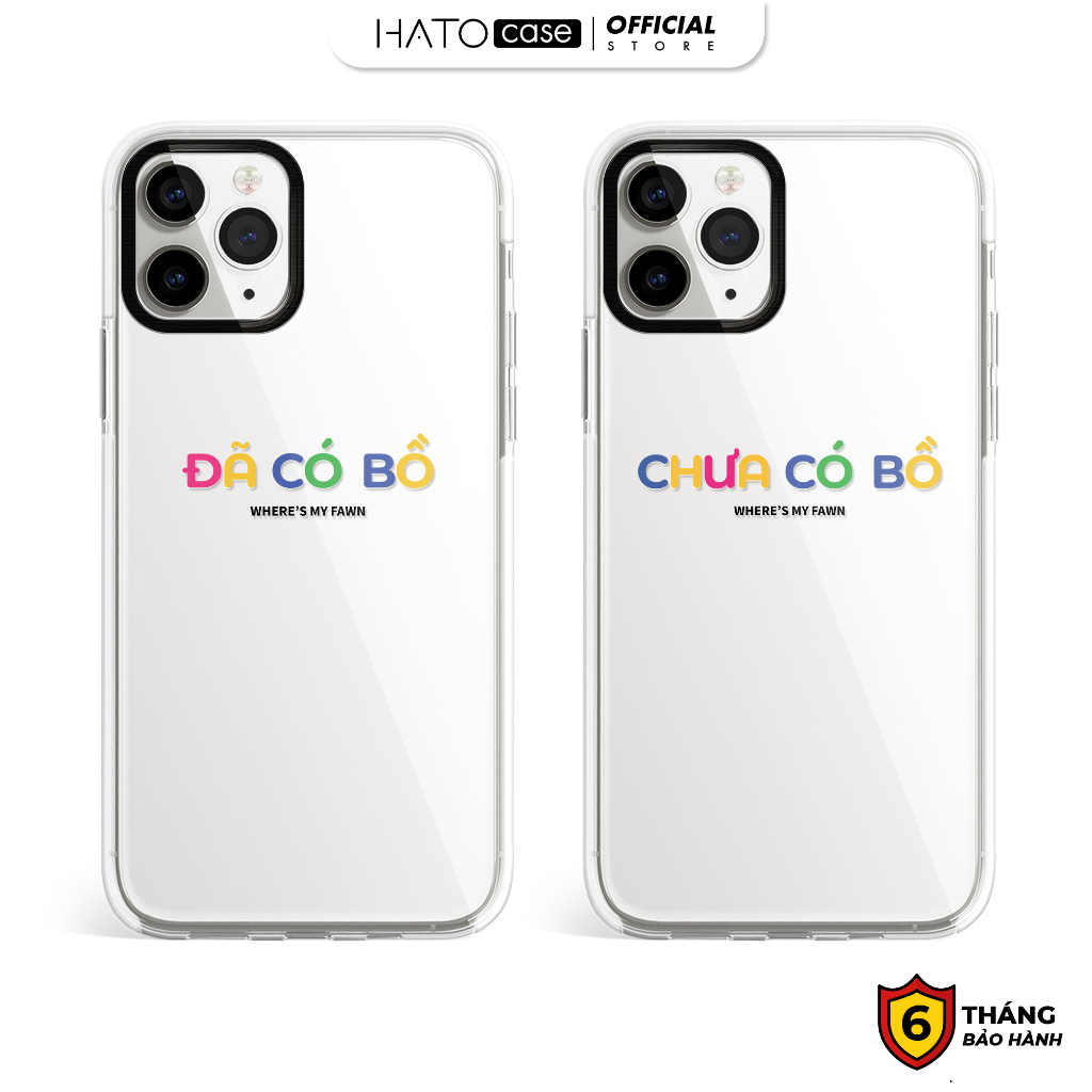 Ốp lưng nam nữ cặp đôi HATO Case ốp ip in chữ đã có bồ chưa có bồ 6 7 8 x xr xs 11 12 13 14 pro max plus mini samsung