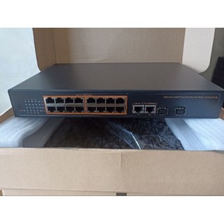Switch poe gigabit 16 cổng chuyên dụng gắn tủ rack