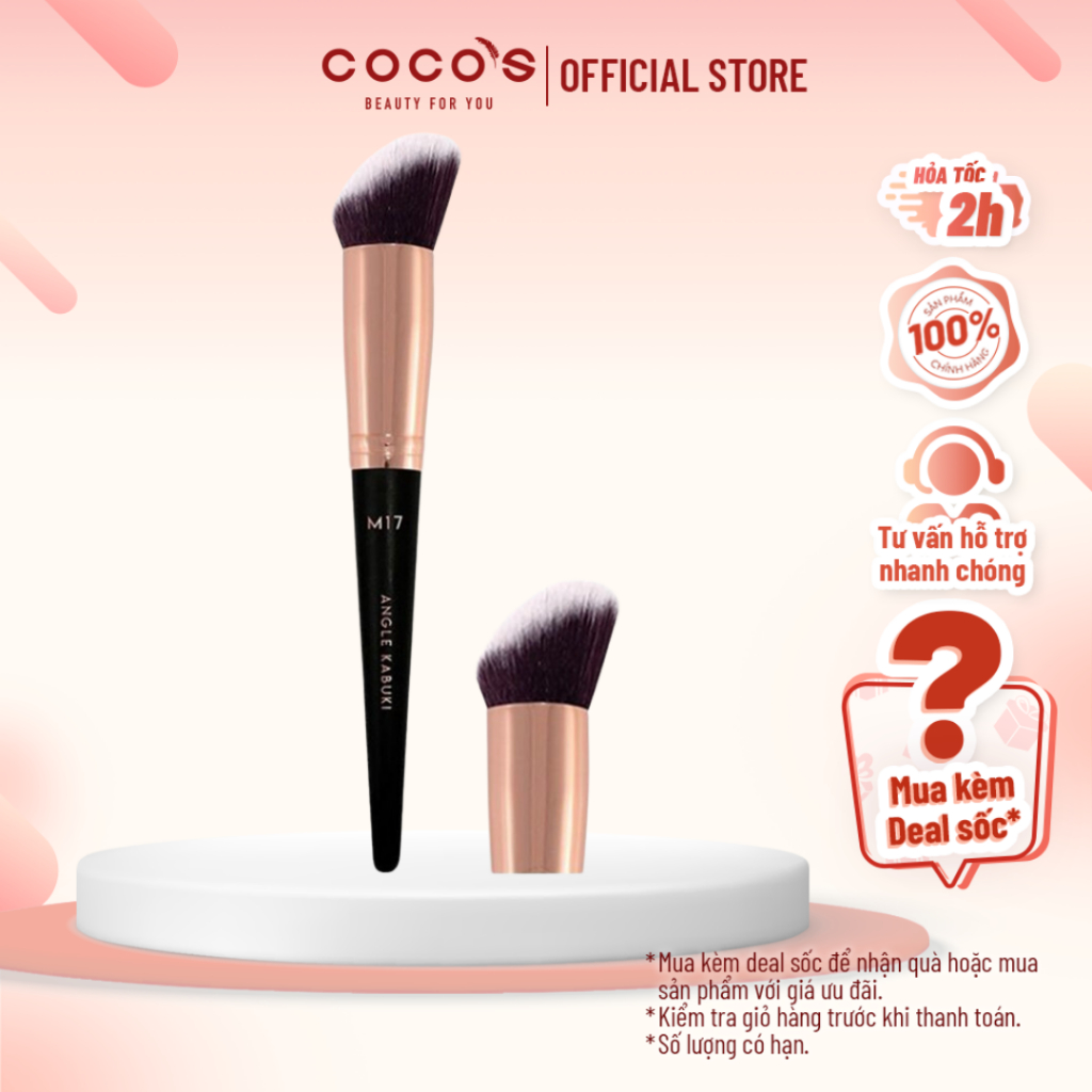 CỌ TRANG ĐIỂM ĐẦU XÉO M17 VACOSI ANGLED KABUKI BRUSH