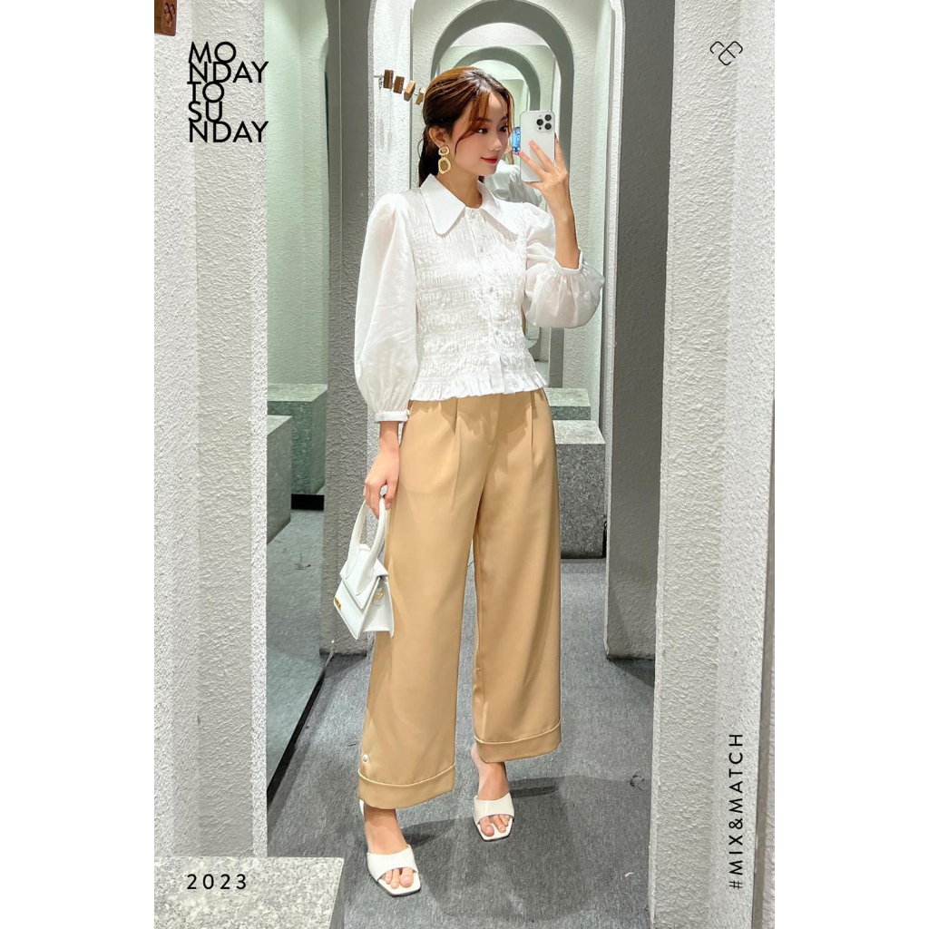 Áo sơmi smocking - Everluxe