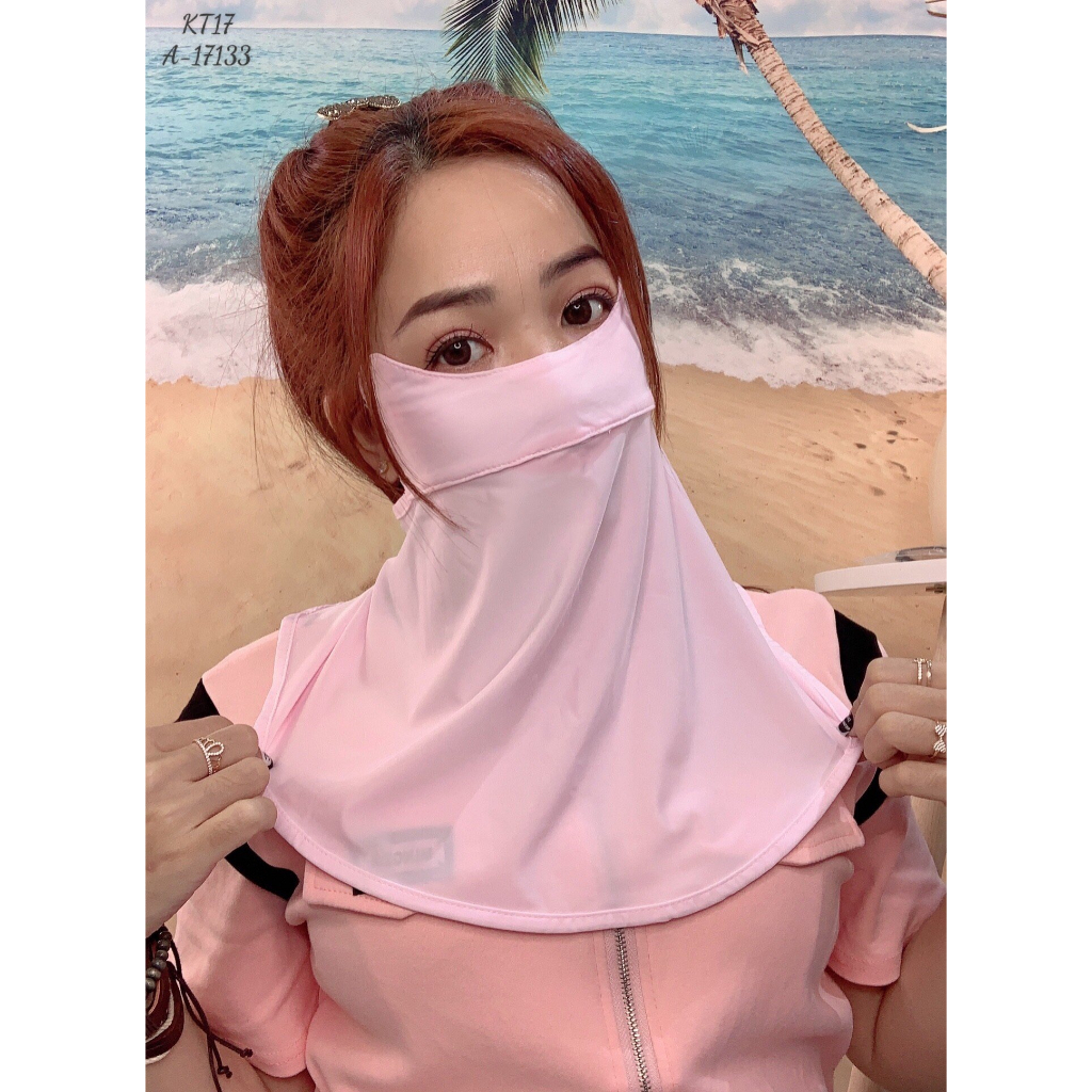 3c/120k - Kt giá rẻ - KHẨU TRANG DÀI đi nắng che gò má và cổ KT17