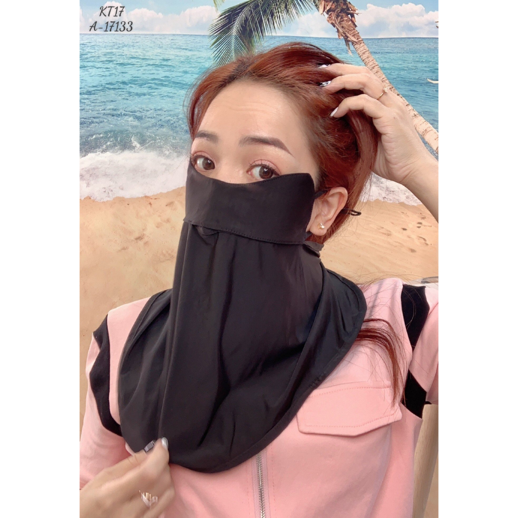 3c/120k - Kt giá rẻ - KHẨU TRANG DÀI đi nắng che gò má và cổ KT17