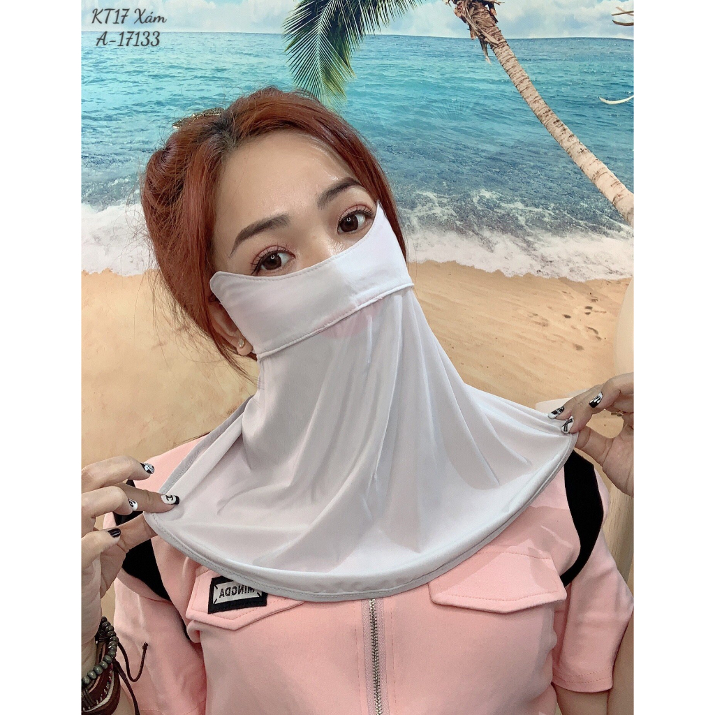 3c/120k - Kt giá rẻ - KHẨU TRANG DÀI đi nắng che gò má và cổ KT17