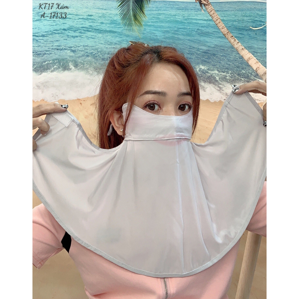 3c/120k - Kt giá rẻ - KHẨU TRANG DÀI đi nắng che gò má và cổ KT17