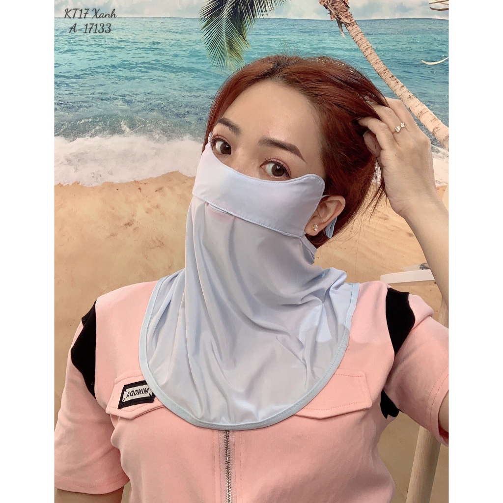 3c/120k - Kt giá rẻ - KHẨU TRANG DÀI đi nắng che gò má và cổ KT17