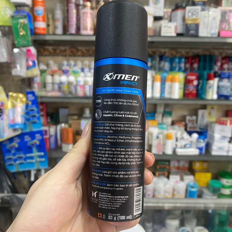 Xịt nước hoa toàn thân X-Men Impact 100ml