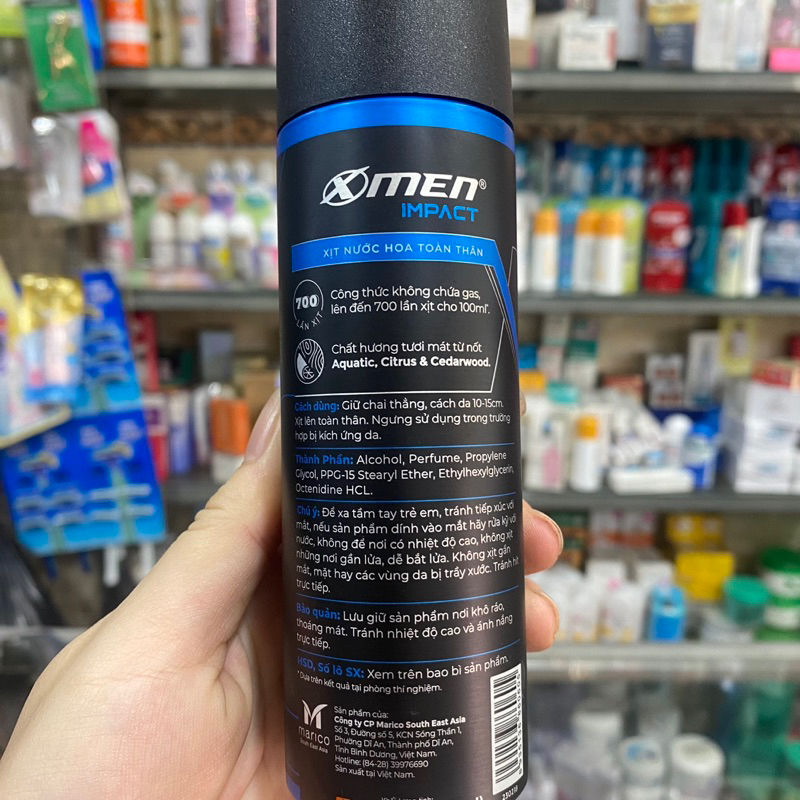 Xịt nước hoa toàn thân X-Men Impact 100ml