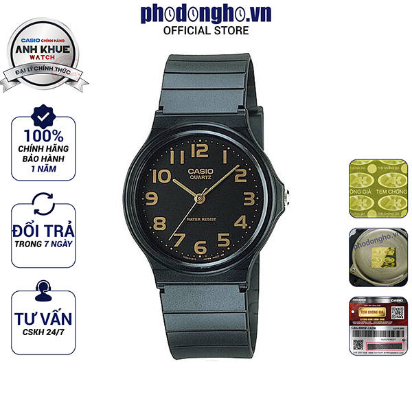 Đồng hồ unisex dây nhựa Casio Anh Khuê MQ-24-1B2LDF