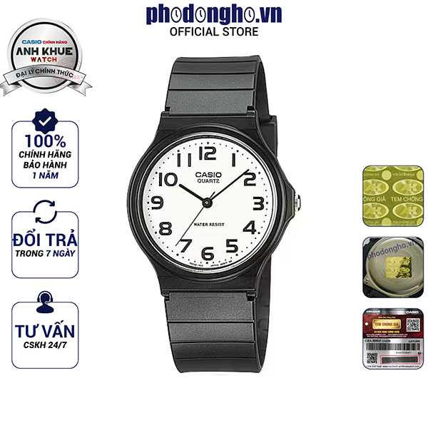 Đồng hồ unisex dây nhựa Casio Anh Khuê MQ-24-7B2LDF