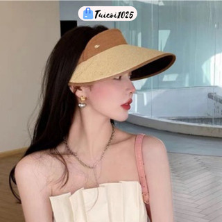 Nón Đi Biển Mũ Chống Nắng Nón Cói Rộng Vành Nửa Đầu Nón Đi Biển Họa Tiết Xinh Xắn Mũ Lưỡi Trai Du Lịch