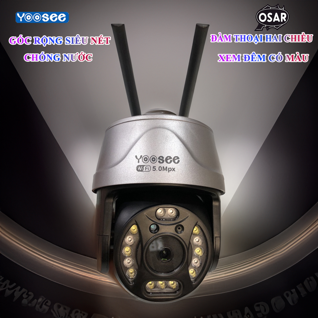 Camera IP Wifi YooSee 3 Mắt PTZ Q26 6.0MPx, Độ Phân Giải 4K,Siêu Nét, Đàm Thoại 2 Chiều, Zoom 8X, Ban Đêm Màu