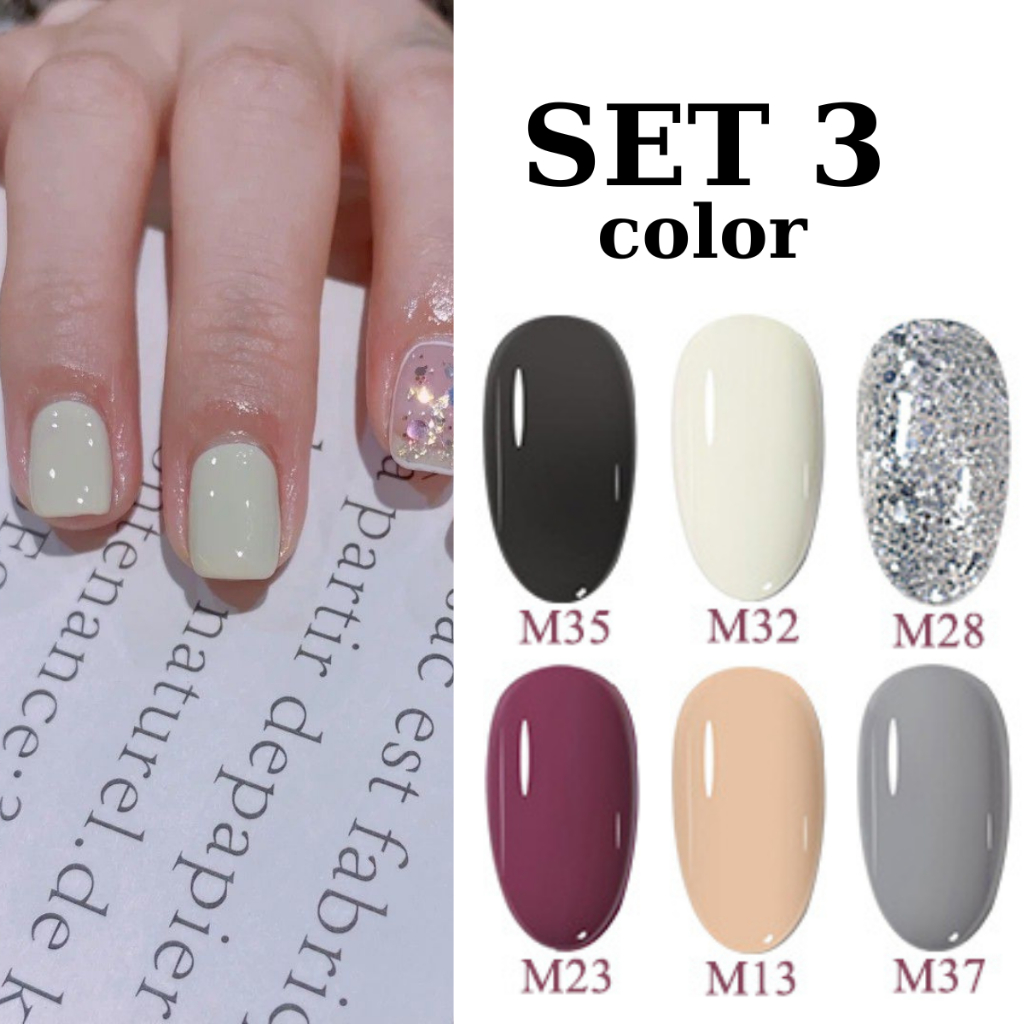 Set sơn May gel 6 màu hiện đại sơn móng tay dùng đèn UV/LED sơn gel mini