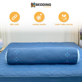 Vỏ gối ôm Hàn Quốc K-bedding By Everon Microtencel KMTS Thêu họa tiết 80x100cm