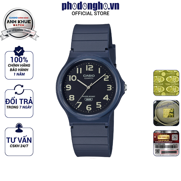 Đồng hồ unisex dây nhựa Casio Anh Khuê MQ-24UC-2BDF