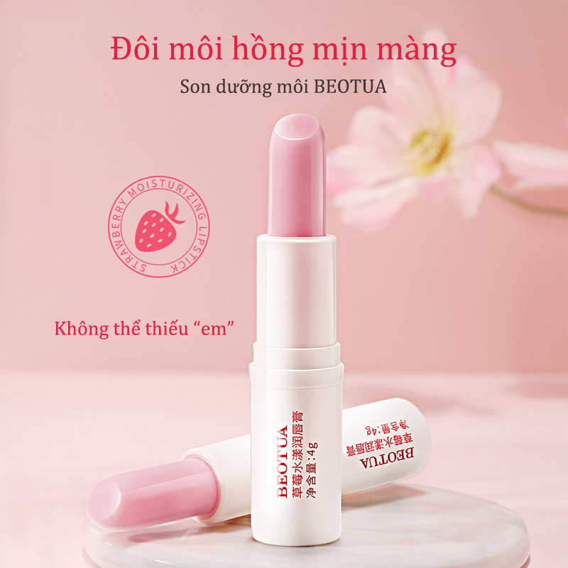 Son Dưỡng Môi Hồng Mềm Mịn BEOTUA - Kem BEOTUA Collagen Dưỡng Ẩm Chống Nứt Nẻ Môi
