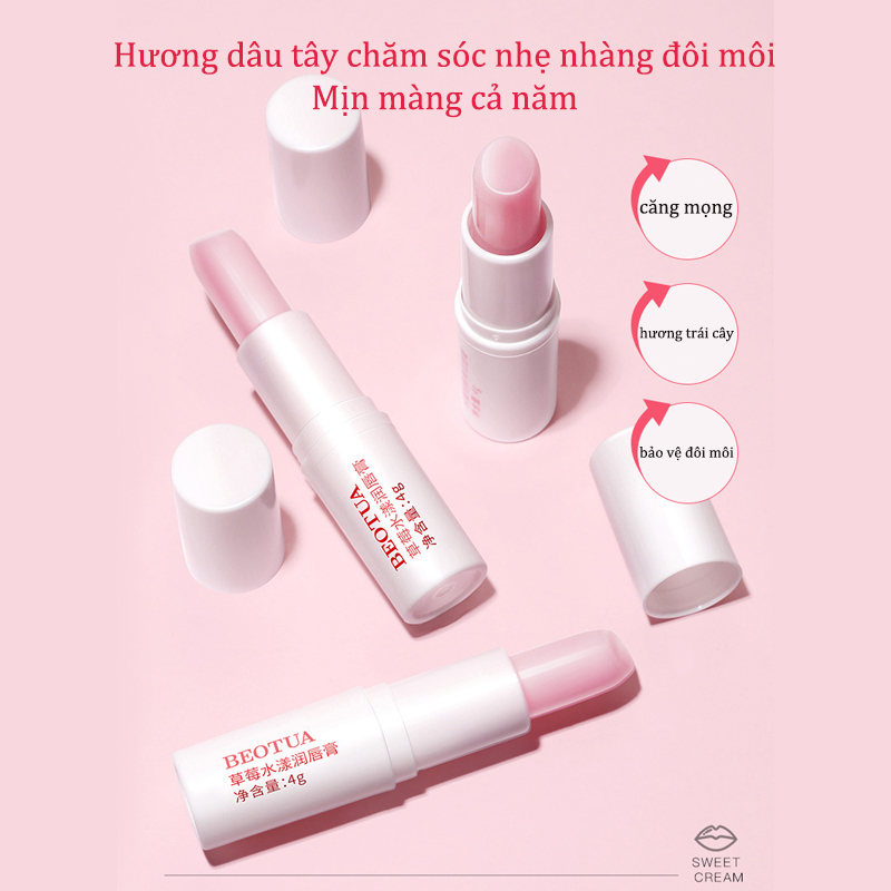 Son Dưỡng Môi Hồng Mềm Mịn BEOTUA - Kem BEOTUA Collagen Dưỡng Ẩm Chống Nứt Nẻ Môi