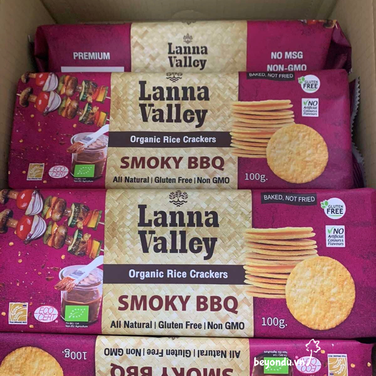 Bánh gạo hữu cơ Lanna Valley 100g - Organic Rice Crackers