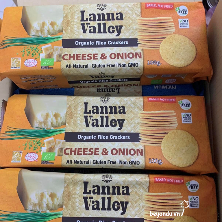 Bánh gạo hữu cơ Lanna Valley 100g - Organic Rice Crackers