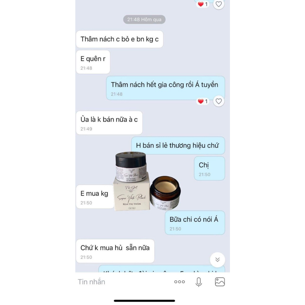 Mẫu Dùng Thử Kem Thâm Super White Bleach