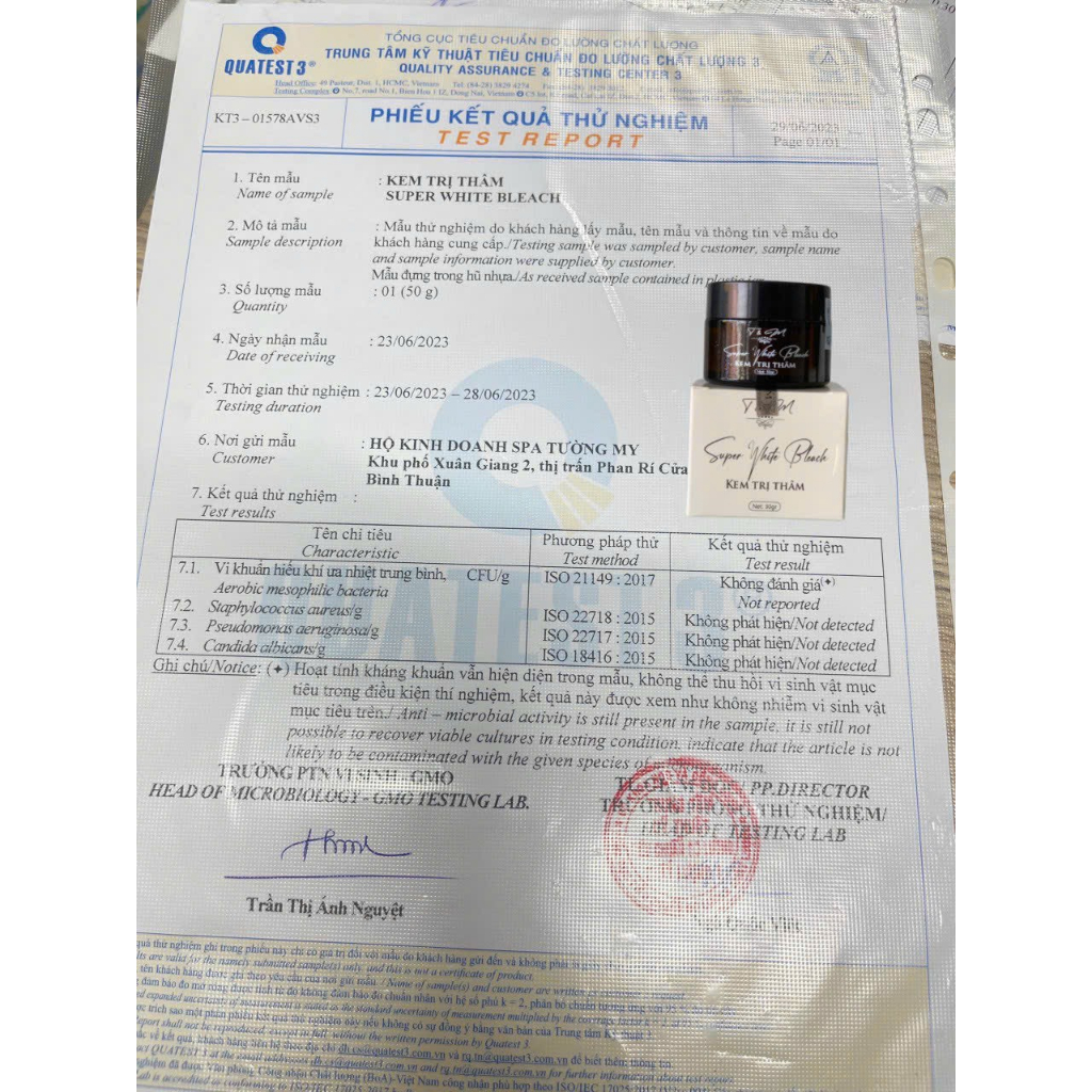 Mẫu Dùng Thử Kem Thâm Super White Bleach