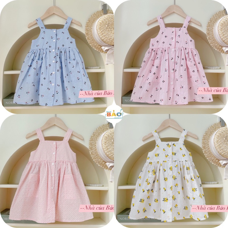 ‼️SALE SỐC‼️VÁY HAI DÂY BÉ GÁI BẢNG MÀU CỰC YÊU, MỀM MÁT, VẢI CỰC ĐẸP