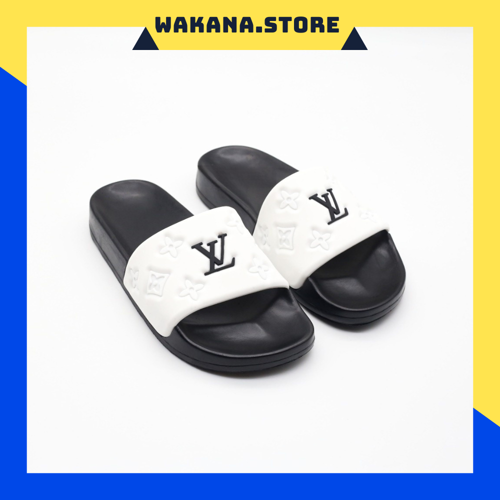 Dép Nam LV Quai Ngang ĐẾ PU Đi êm Chân Kiểu Dáng Thời Trang Năng Động