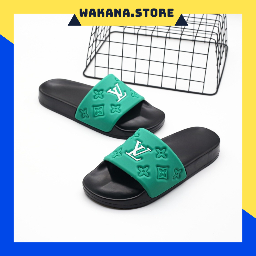 Dép Nam LV Quai Ngang ĐẾ PU Đi êm Chân Kiểu Dáng Thời Trang Năng Động