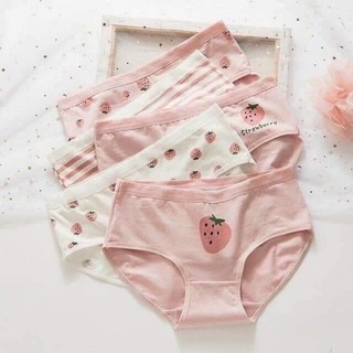 Set 5 quần lót dâu tây bé gái size đại